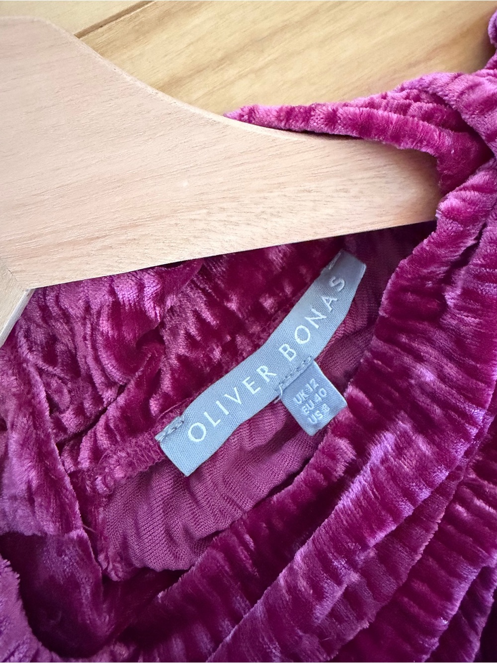 Oliver Bonas Velvet Puff-Sleeve Mini Dress - Picture 4 of 4